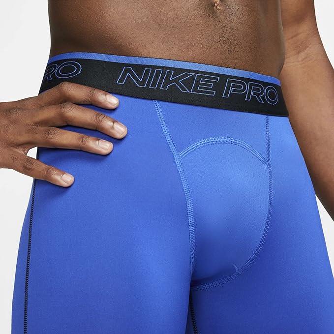 Nike Pro Dri-FIT Men's 3/4 Tights (as1, Alpha, x_l, Regular, Regular, Game Royal/Black/Black)