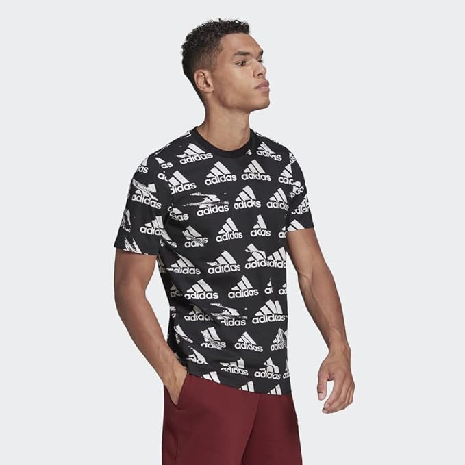 adidas Men's Essentials Brandlove Tee, Black, X-Large