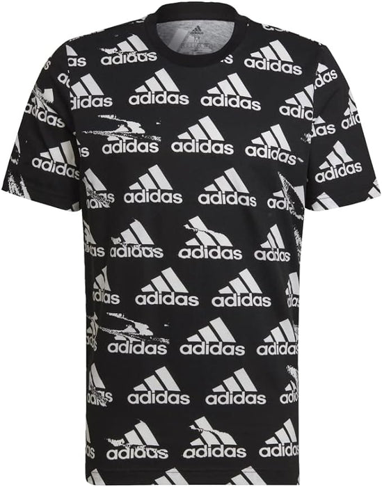 adidas Men's Essentials Brandlove Tee, Black, X-Large