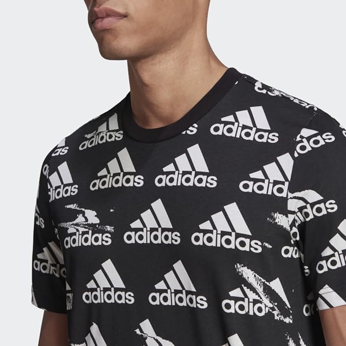 adidas Men's Essentials Brandlove Tee, Black, X-Large